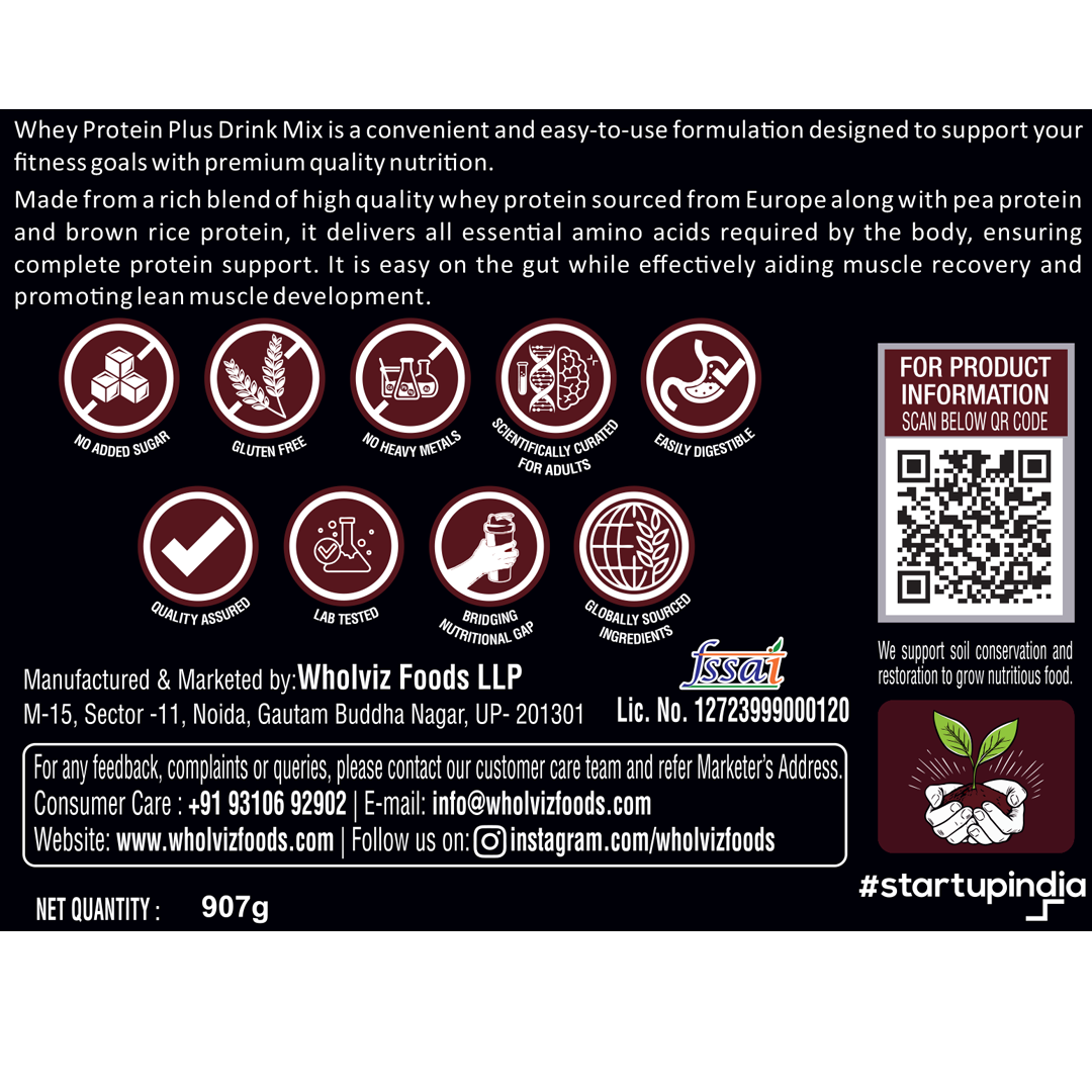 Whey Protein Plus drink mix – 2 lbs Chocolate flavour