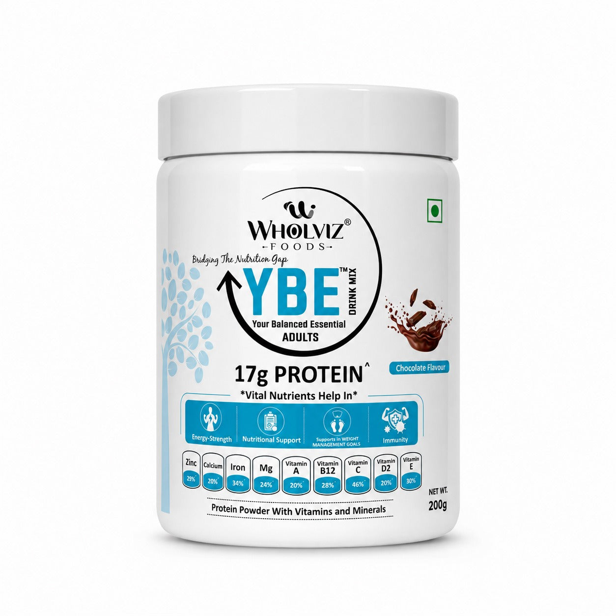 YBE Adult Protein Drink Mix – Chocolate - 200g