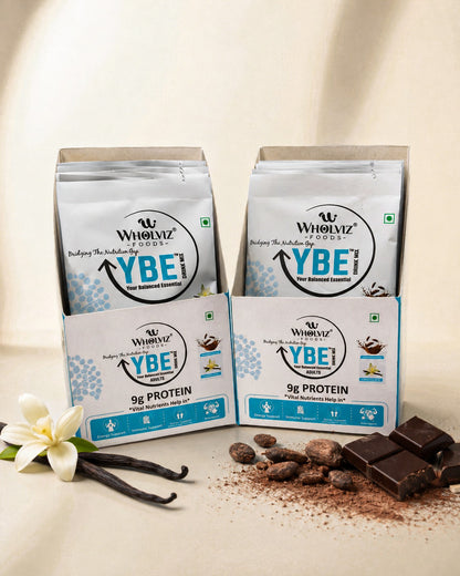 YBE Adult Protein Drink Mix – Chocolate - 17G SACHET Trial Pack (Pack of 12) .
