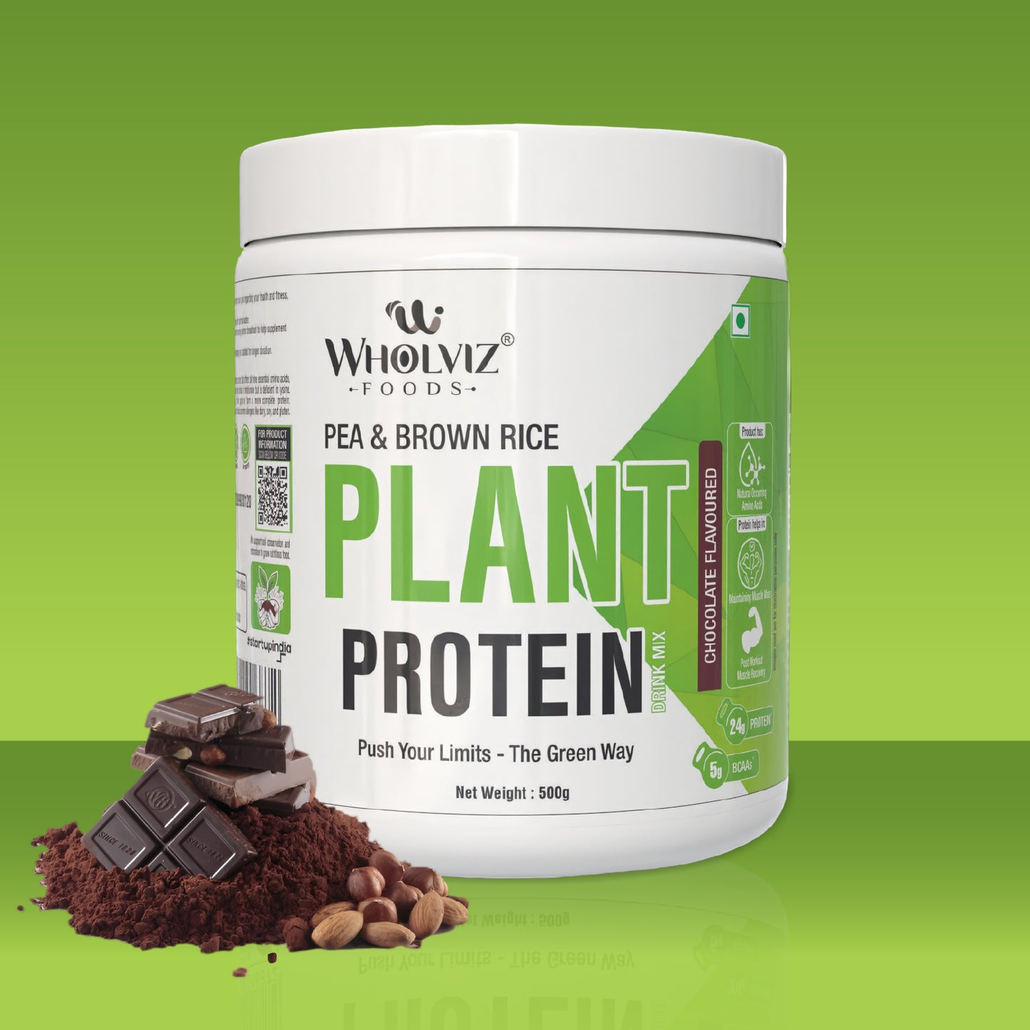 Plant protein powder – Plant Protein Drink Mix Pea & Brown Rice by Wholviz Foods

