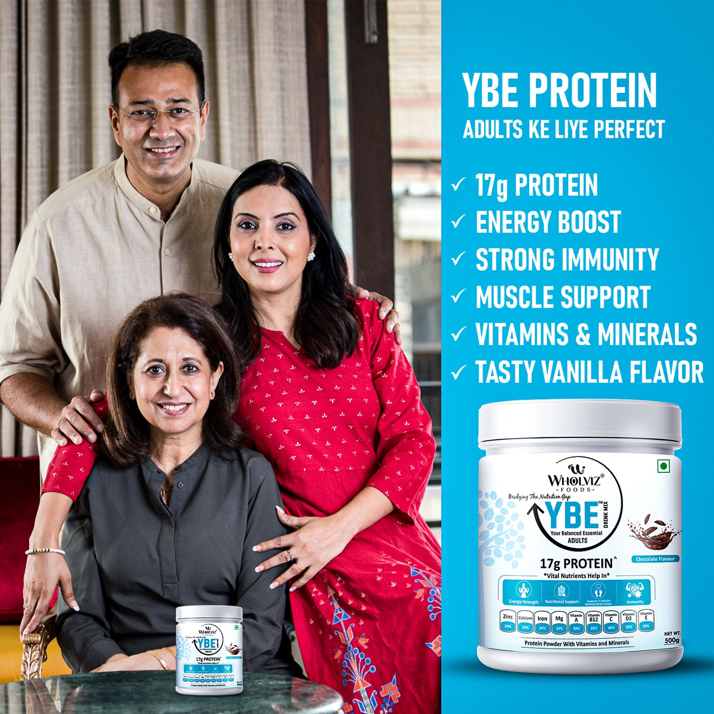 YBE Adult Drink Mix – Chocolate - 500Gm