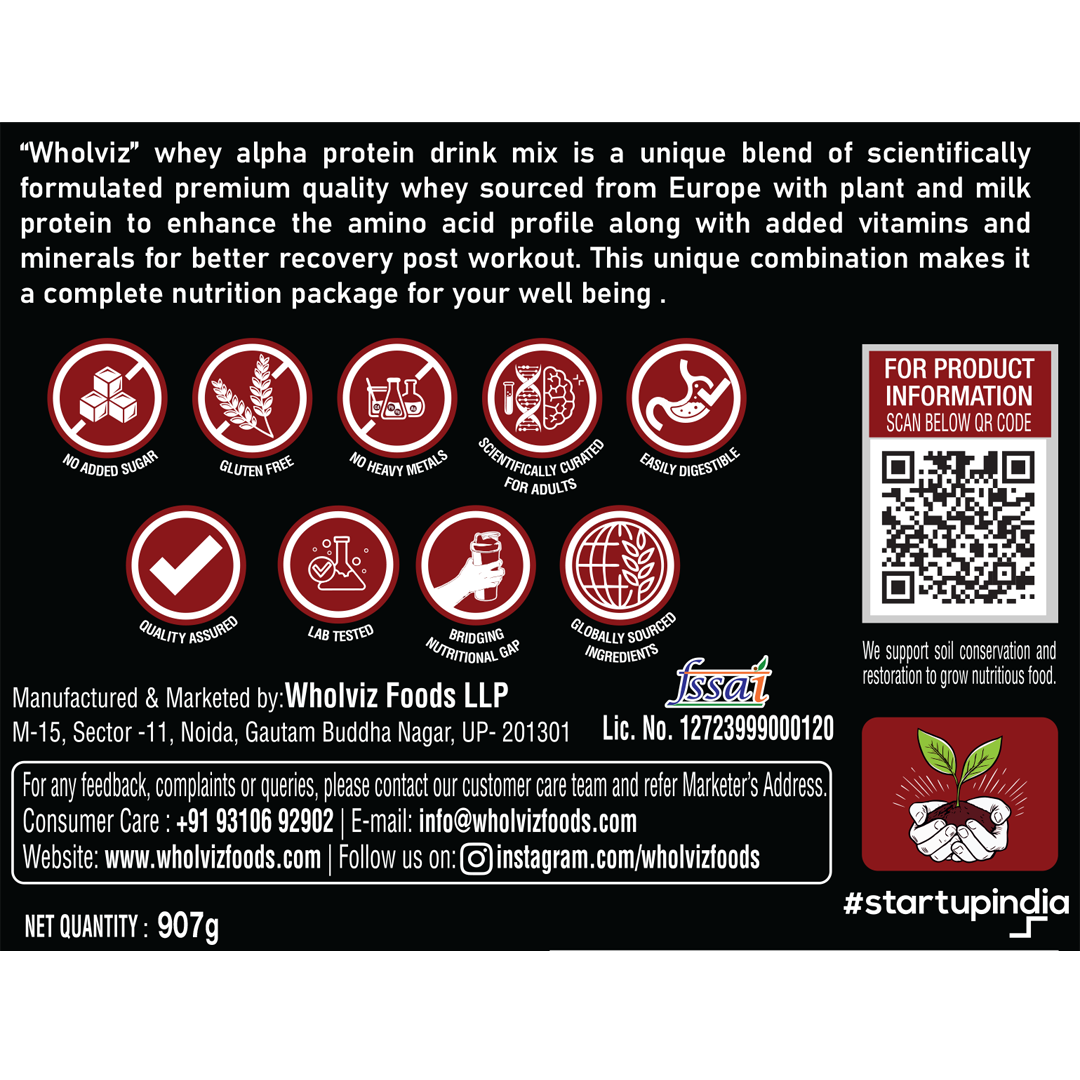 Whey  Protein Alpha drink mix – 2 lbs  Chocolate flavour