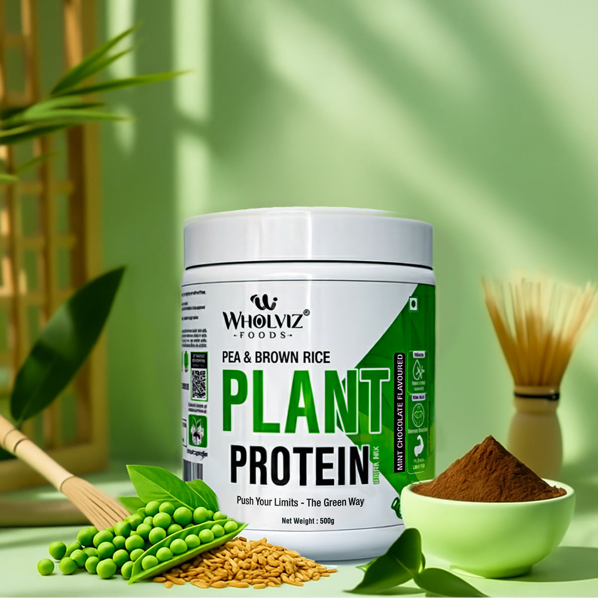 Plant Protein Drink Mix – Pea & Brown Rice | Chocolate Mint | 500g