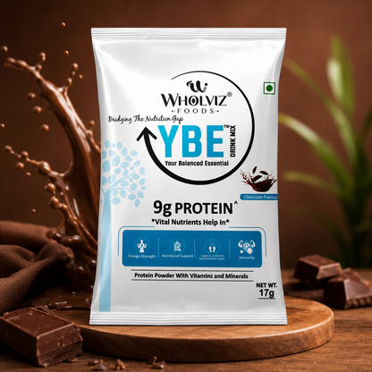 YBE Adult Protein Drink Mix – Chocolate - 17G SACHET Trial Pack (Pack of 24) .